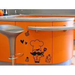 Simpático cocinero guiño