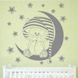 Vinilo Gatito en la luna