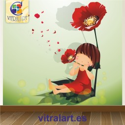 FotoMural Anita Con Amapola