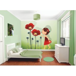 FotoMural Anita Con Amapolas