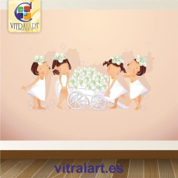 FotoMural Anita carro flores