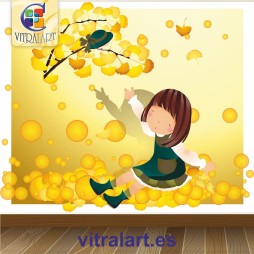 FotoMural Anita entre hojas 2