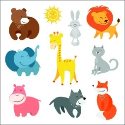 Vinilo infantil kit animalitos