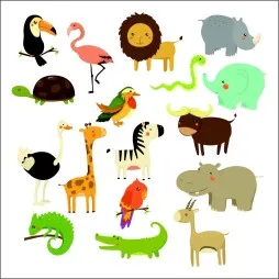 Vinilo infantil kit Zoo