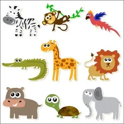 Vinilo infantil kit Safari