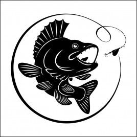 Pegatina Pesca black bass
