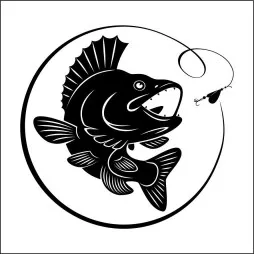 Pegatina Pesca black bass