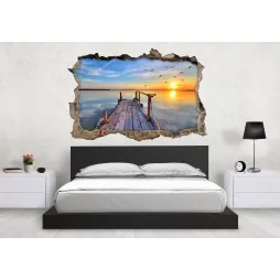 Vinilo Roto 3D Acceso Al Mar