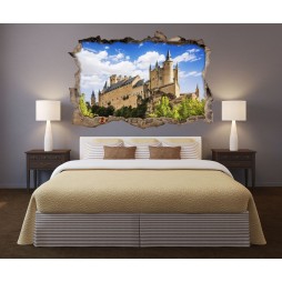 Vinilo Roto 3D Alcázar segovia 2