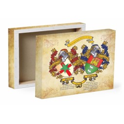 Lienzo Escudo heráldico Doble Personalizado "Especial Bodas / Aniversario"