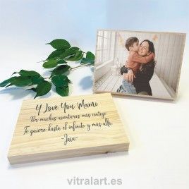 Foto Bloque Madera día de la madre