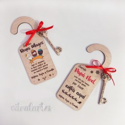 Colgador Puerta Papa Noel y Reyes Magos