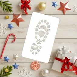 Plantilla de huellas de Papá Noel.