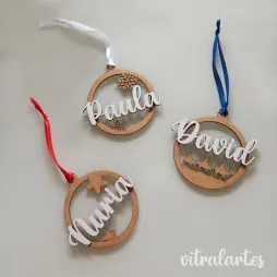 Bola de Navidad con Nombre en relieve