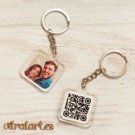 Llavero Cuadrado con QR