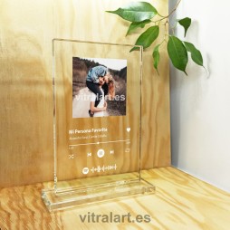 Placa Spotify Cristal