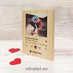 Placa Spotify Madera