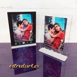 Placa TikTok Metacrilato
