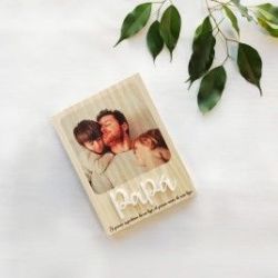 Foto Bloque Madera Día del Padre Relieve