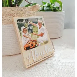 Foto Bloque Madera Día de la Abuela Relieve