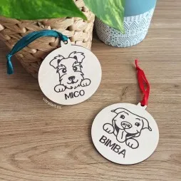 Bola de madera Perritos