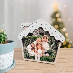 Marco foto casita de madera