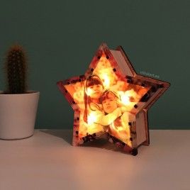 Lampara Estrella personalizada con foto mini
