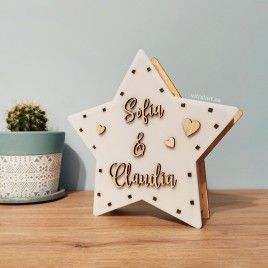 Lampara Estrella personalizada con letras