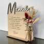 Marco Día de la Madre con Texto Personalizado y Flores Preservadas