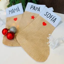 Pack 3 Calcetines de Navidad Yute