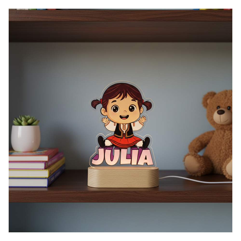 Lámpara LED Infantil Personalizada Segovianos con Nombre – Tradición y Ternura Lámpara LED Infantil Personalizada Segovianos con Nombre – Tradición y Ternura
