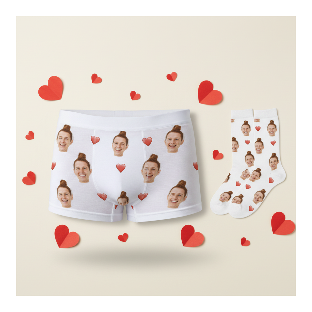 Calzoncillo Personalizado con Foto | Corazones