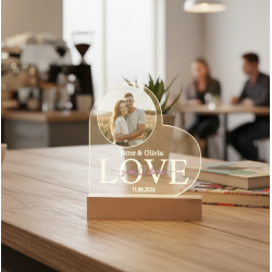 Lámpara Corazón Personalizada con Foto| Regalo Romántico