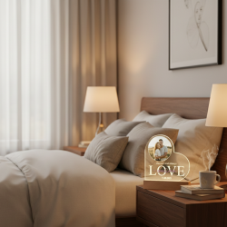 Lámpara Corazón Personalizada con Foto| Regalo Romántico