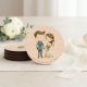 Imán de Madera Personalizado para Bodas y Eventos