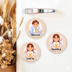 Imán de Madera Personalizado para Bodas y Eventos